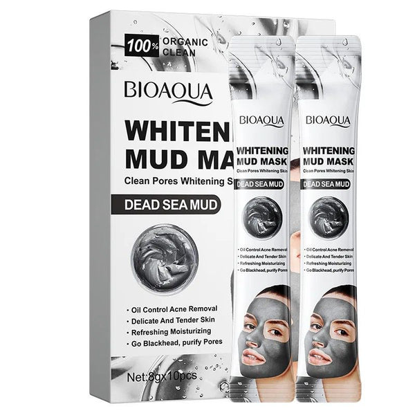 Bioaqua - 8g X 10 Pcs Dead Sea Mud facial mask For Moisturizing And Oil Control Self Care 80g BQY94582