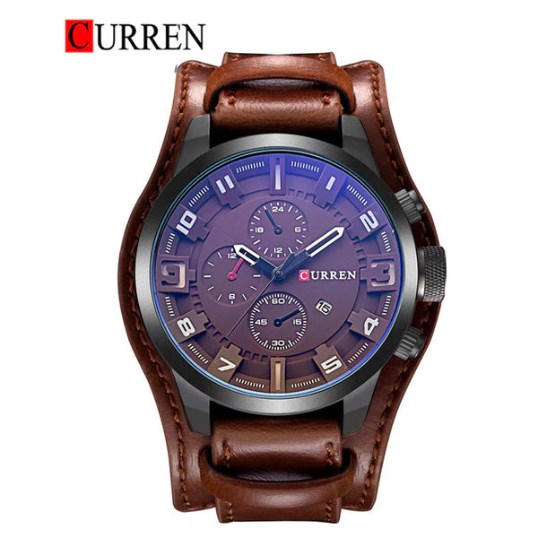 CURREN -  Original Brand Leather Straps Wrist Watch For Men-8225-01