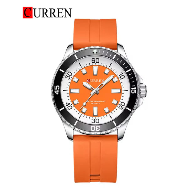 CURREN -  Original Brand Rubber Straps Wrist Watch For Men-8448-01