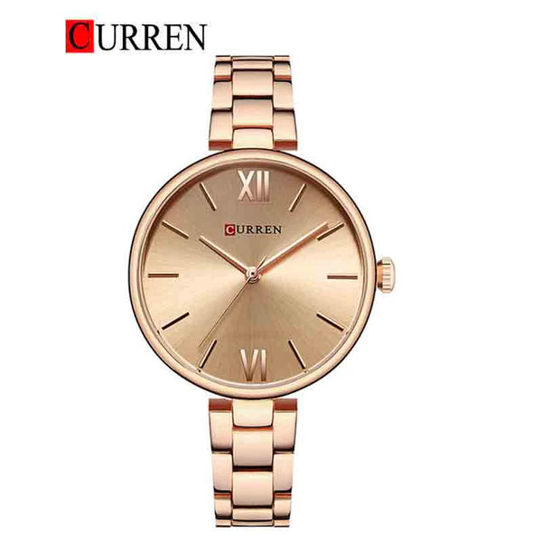 CURREN -  Original Brand Stainless Steel Band Wrist Watch For Women -9017-01