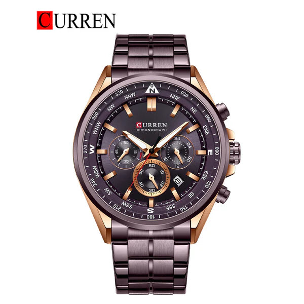 CURREN -  Original Brand Stainless Steel Band Wrist Watch For Men-8399-01