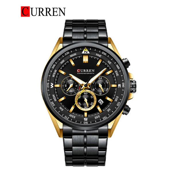 CURREN -  Original Brand Stainless Steel Band Wrist Watch For Men-8399-03