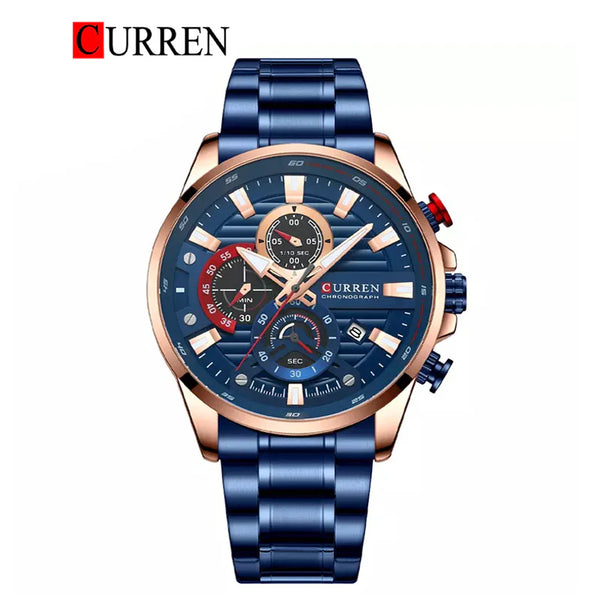 CURREN -  Original Brand Stainless Steel Band Wrist Watch For Men-8415-03