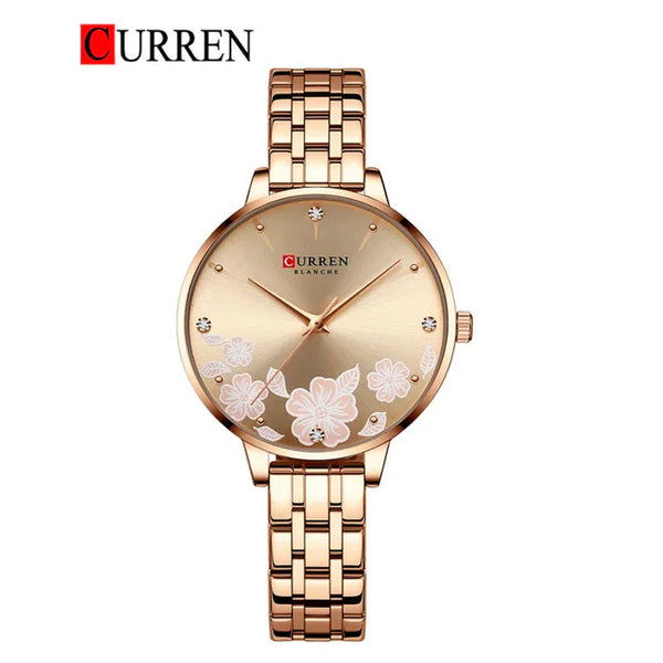 CURREN -  Original Brand Stainless Steel Band Wrist Watch For Women-9068-04