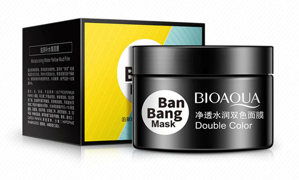 Bioaqua -  -Ban Bang Dual Color Moisturizing Deep Cleansing Skin Pores Acne Treatment Blackhead Mud Mask BQY1632 50g+50g