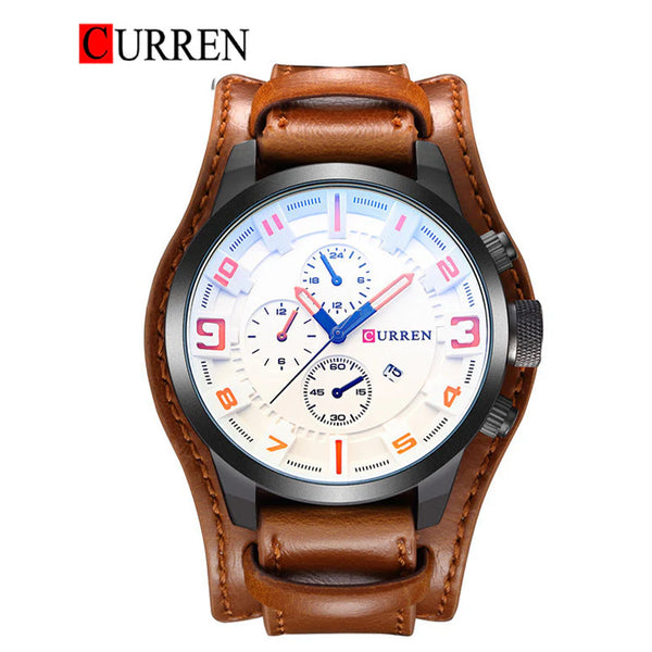 CURREN -  Original Brand Leather Straps Wrist Watch For Men-8225-05