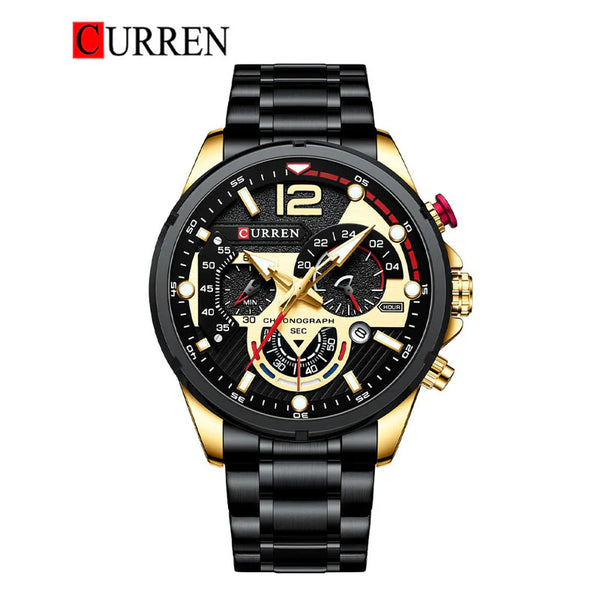 CURREN -  Original Brand Stainless Steel Band Wrist Watch For Men-8395-03