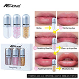 Colourme - Dragon Ranee 3 Pcs/Box Cute Little Bear Lip Oil Set Moisturizing Lip Glaze Kit Transparent Lip Gloss Tint 4.5gx3pcs DR58A