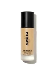 SHEGLAM - Complexion Pro Long Lasting Breathable Matte Foundation-Butterscotch Matte Sweat-proof Foundation Oil Control Full Coverage Pore-less Concealer Waterproof Flawless