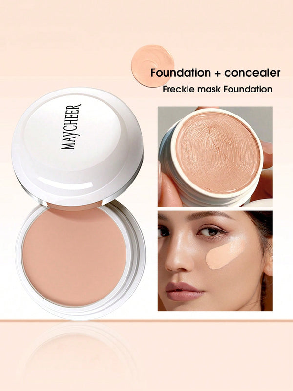 Shein - Long-Wearing Waterproof Cream Concealer, Presents Natural Creamy Skin Freckles Cover Concealer