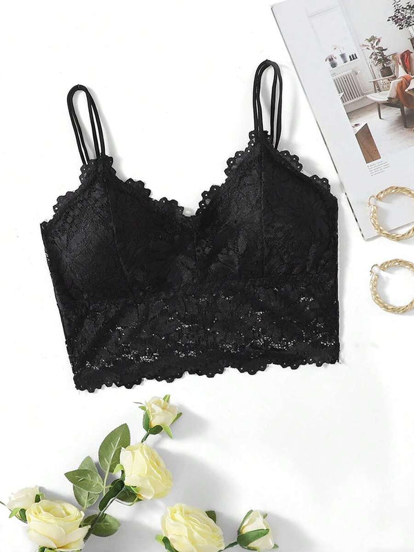 Shein - Floral lace bra