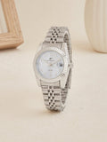 Shein - 1Pc Ladies' Classic Quartz Wristwatch Suitable For Daily Wear And Gift Giving
