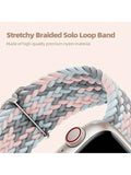 Shein - 4 Packs Braided Solo Loop Compatible With  Band 38Mm 40Mm 41Mm 42Mm 44Mm 45Mm 49Mm Women Men, Adjustable Stretchy Soft Nylon Strap For  9/8/7/6/5/4/3/2/1/Se/Ultra/Ultra 2