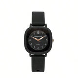 Shein - 1Pcs Luxury Circular  Watch Women  Watches  Silicone Strap Ladies Quartz Wristwatch Girls Holiday Gifts For Women