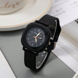 Shein - 1Pcs Luxury Circular  Watch Women  Watches  Silicone Strap Ladies Quartz Wristwatch Girls Holiday Gifts For Women