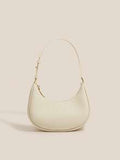 Shein - Hot Search Handbag,1 Piece,Solid Acrylic Chain Decoration,PU,Portable,Elegant Zipper Shoulder Bag