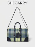 Shein - SHECARRY Women Tote Bags Plaid PU