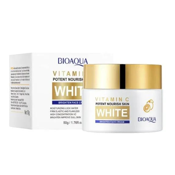 BIOAQUA - Vitamin C Glowing Brighten Hydrating Potent Nourish Skin White Face Cream BQY88654 50g