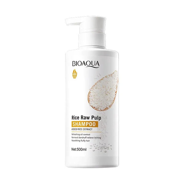 BIOAQUA - Rice Anti-Hair Loss Strengthening & Moisturizing Hair Cleansing Shampoo 500ml BQY51827