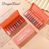 Dragon Ranee - 10 Pieces Velvet Matte Pink Lipstick Set