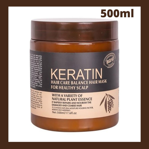 Keratine Queen Brazil Nut Keratin Hair Care Balance Keratin Hair Mask & Hair Treatment for Healthy Scalp 500 ml