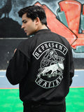 Weave Wardrobe - REPRESENT MAFIAS Legacy : Unisex Black Varsity Jacket