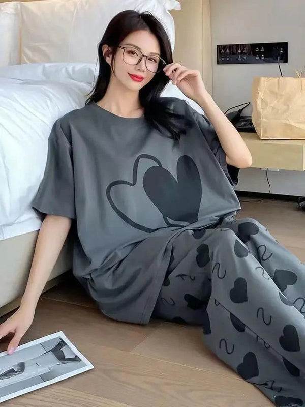 VYBE -  Hearts Printed Pj Suit