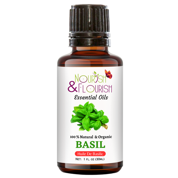 Nourish & Flourish - Basil Essential Oil 1 FL Oz 30 ml