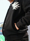 Weave Wardrobe - REPRESENT MAFIAS Legacy : Unisex Black Varsity Jacket