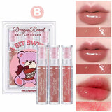 Dragon Ranee - Pack Of 3Pcs Bear Long Lasting Waterproof Moisturizing Lipoil Set B