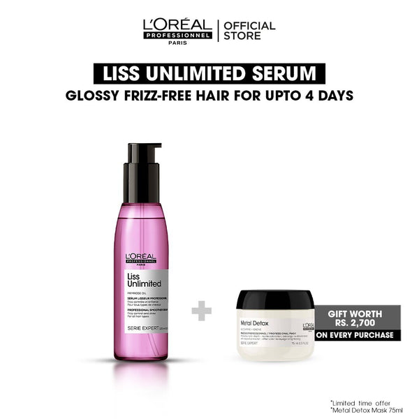 L'Oreal Professionnel - Serie Expert Liss Unlimited Shine Perfecting Blow Dry Hair Oil 125 ML - For Frizzy & Unruly Hair