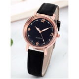 Shein - Fashionable Quartz Watch With Black Strap