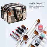 Home.Co - Double Layer Transparent Travel Cosmetic Pouch- Large