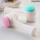 Colourme - Julystar 3D Double Side Silicone Facial Cleansing Brush Portable For Face Cleaning And Massage Tool For Girls & Women