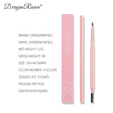 Dragon Ranee - 2 In1 Eyebrow Pencil Natural Waterproof S02 Grey