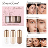 Dragon Ranee - 3 Color 3D Face Highlighter Face Contour Bronzer Brightening Concealer Beautifying Cream Sticks