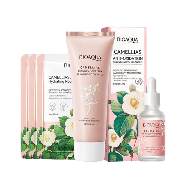 BIOAQUA - Pack Of 03 Camellias Anti-Oxidation Hydrating Nourishing Rejuvenating