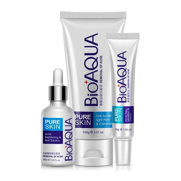 BIOAQUA - Skin Care Acne Face Treatment 3 in 1 Acne Series (With Free Sheet Mask)