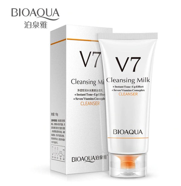 BIOAQUA - V-7 Face Wash Cleansing Milk Cleanser 100g BQY9484