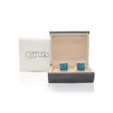 Cufflers - Classic Cufflinks for Men's Shirt with a Gift Box - CU-0003 - Green