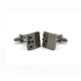 Cufflers - Vintage Square Cufflinks CU-1011 with Free Gift Box - Silver