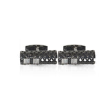 Cufflers - Modern Black and Gold Rectangle Cufflinks CU-3010 with Free Gift Box - Black