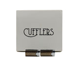 Cufflers - Designer Cufflinks CU-4019 with Free Gift Box - Brown Rectangle Brick Design