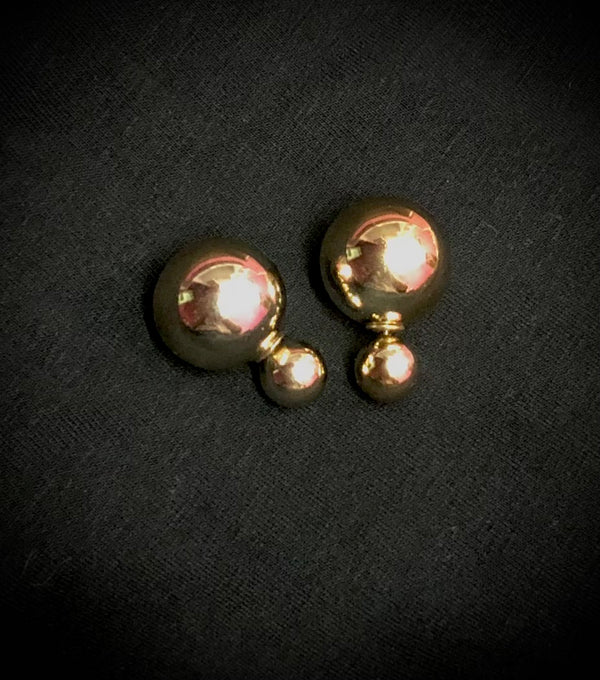 Beri- Double Sided Ball Studs - Golden