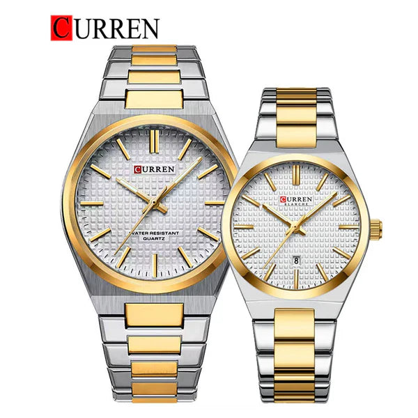 CURREN -  Original Brand Stainless Steel Band Wrist Watch For Couples