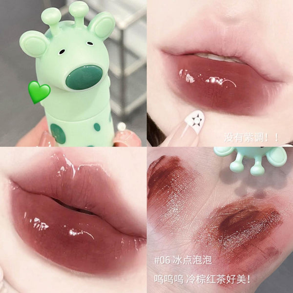 Gege Bear - Cute Horse Bright Lip Glaze High quality Shade 06