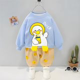 VYBE - Duck Printed Sweatshirt With Trouser For Kids Sky Blue