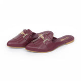 VYBE - Buckle Cut Out Flat- Maroon