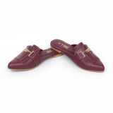 VYBE - Buckle Cut Out Flat- Maroon