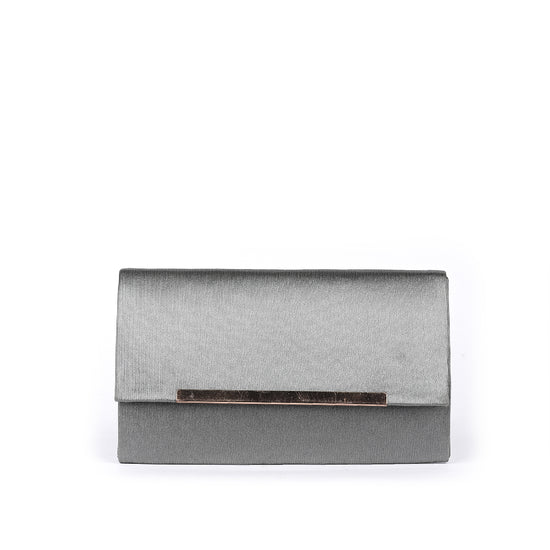 VYBE - Envelope Clutch Bag - Silver Blue